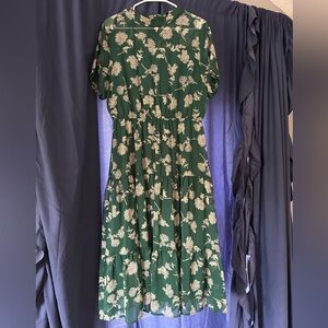 Lulu’s Green Floral Dress, size XL.